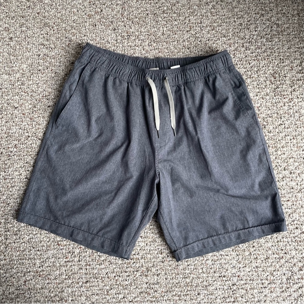 Fair Harbor “The One Short” Lined Heather Gray Men’s Swim Trunks Size Large
